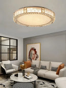 Luxury gold crystal glass luxury ceiling light living room chandelier