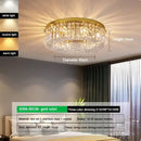 Luxury gold crystal glass round ceiling light for living room