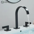 Luxury gold crystal handle basin faucet bathroom arched mixer