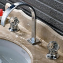 Luxury gold crystal handle basin faucet bathroom arched mixer