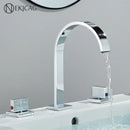 Luxury gold crystal handle basin faucet bathroom arched mixer
