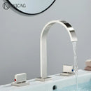 Luxury gold crystal handle basin faucet bathroom arched mixer