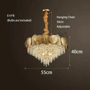 Luxury gold crystal led ceiling chandelier for living room