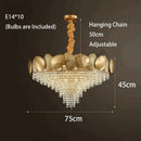 Luxury gold crystal led ceiling chandelier for living room