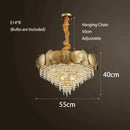 Luxury gold crystal led ceiling chandelier for living room