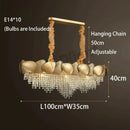 Luxury gold crystal led ceiling chandelier for living room