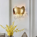 Luxury gold crystal led ceiling chandelier for living room
