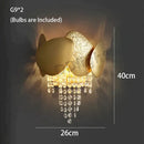 Luxury gold crystal led ceiling chandelier for living room