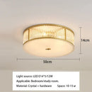 Luxury gold crystal led ceiling lamp for living room bedroom