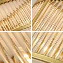 Luxury gold crystal led ceiling lamp for living room bedroom