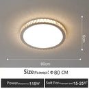 Luxury gold crystal led ceiling lamp living room warm lighting
