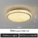 Luxury gold crystal led ceiling lamp living room warm lighting