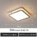 Luxury gold crystal led ceiling lamp living room warm lighting