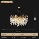Luxury gold crystal led chandelier dining room pendant light