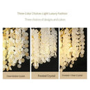 Luxury gold crystal led chandelier dining room pendant light