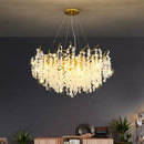 Luxury gold crystal led chandelier dining room pendant light