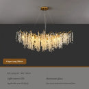 Luxury gold crystal led chandelier dining room pendant light