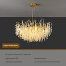 Luxury gold crystal led chandelier dining room pendant light