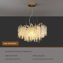 Luxury gold crystal led chandelier dining room pendant light