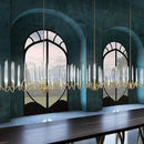 Luxury gold crystal led chandelier villa living room tree design