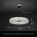 Luxury gold crystal led pendant light for dining room