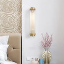 Luxury gold crystal led wall sconce bedroom glass prism light