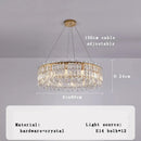 Luxury gold crystal pendant chandelier for living room