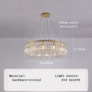 Luxury gold crystal pendant chandelier for living room
