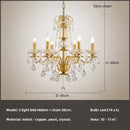Luxury gold crystal pendant chandelier foyer light with pearl strands