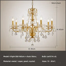Luxury gold crystal pendant chandelier foyer light with pearl strands
