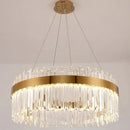 Luxury gold crystal pendant chandelier – living room lighting