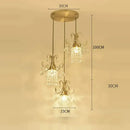 Luxury gold crystal pendant light dining room single head chandelier