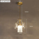 Luxury gold crystal pendant light dining room single head chandelier