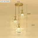 Luxury gold crystal pendant light dining room single head chandelier