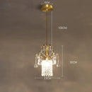 Luxury gold crystal pendant light dining room single head chandelier