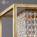 Luxury gold crystal rectangle chandelier dining room light