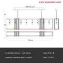 Luxury gold crystal rectangular pendant lights dining room led