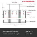 Luxury gold crystal rectangular pendant lights dining room led