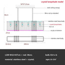 Luxury gold crystal rectangular pendant lights dining room led