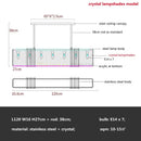 Luxury gold crystal rectangular pendant lights dining room led