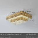 Luxury gold crystal round ceiling chandelier for dining room