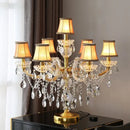 Luxury gold crystal table light bedroom chandelier lamp
