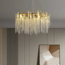 Luxury gold crystal tassel chandelier living room tree branch light