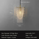 Luxury gold crystal tassel pendant lamp bedroom lighting