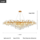 Luxury gold crystal tree branch chandelier for living room dining room