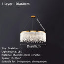 Luxury gold crystal water curtain pendant chandelier for living room