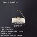 Luxury gold crystal water curtain pendant chandelier for living room