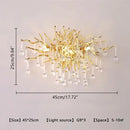 Luxury gold crystal water drop chandelier dining room light
