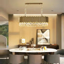 Luxury gold crystal water droplet pendant lights dining room fixture
