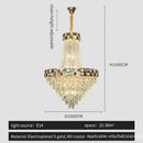 Luxury gold decorbites crystal chandelier for living room
